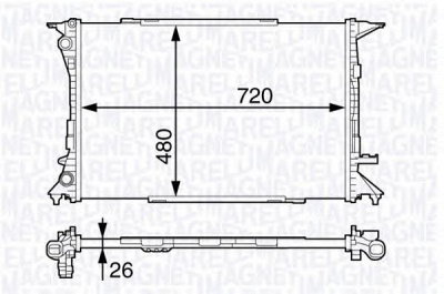 MAGNETI MARELLI 350213139400 -  Радиатор, охлаждение двигателя
